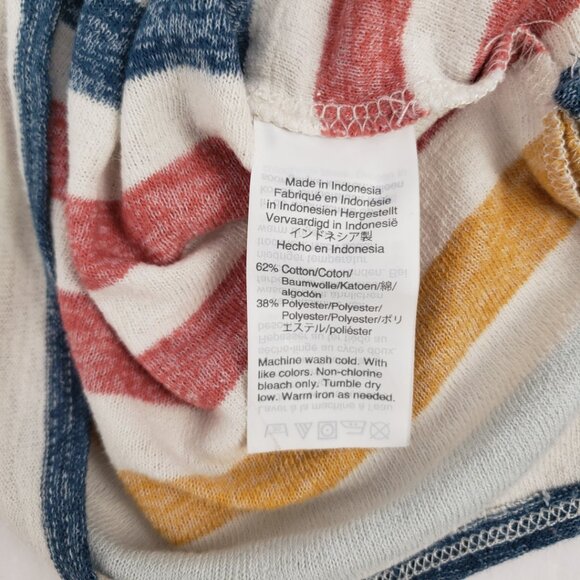 Madewell XXS Multi Color Stripes Womens Vneck T-Shirt Fall Spring Cotton - Picture 7 of 12